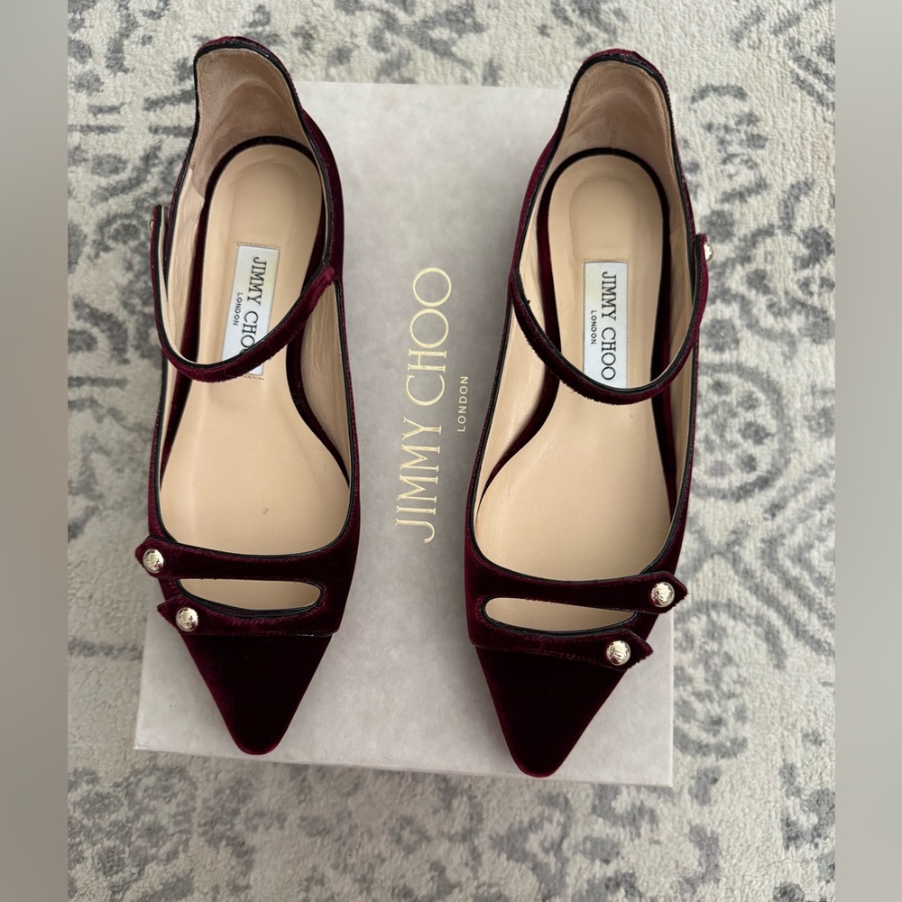 Jimmy Choo Women's Layton Mary Jane Flats size 37 - Picture 6 of 6